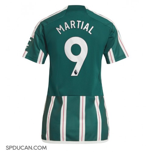 Zenski Nogometni Dres Manchester United Anthony Martial #9 Gostujuci 2023-24 Kratak Rukav